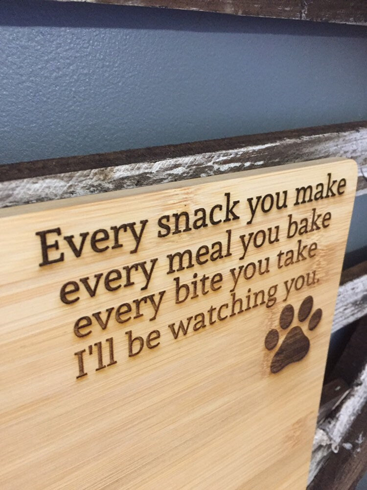 Funny dog cutting board