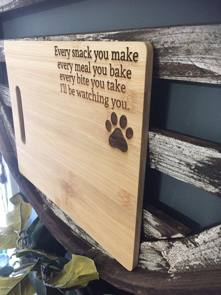 Funny dog cutting board