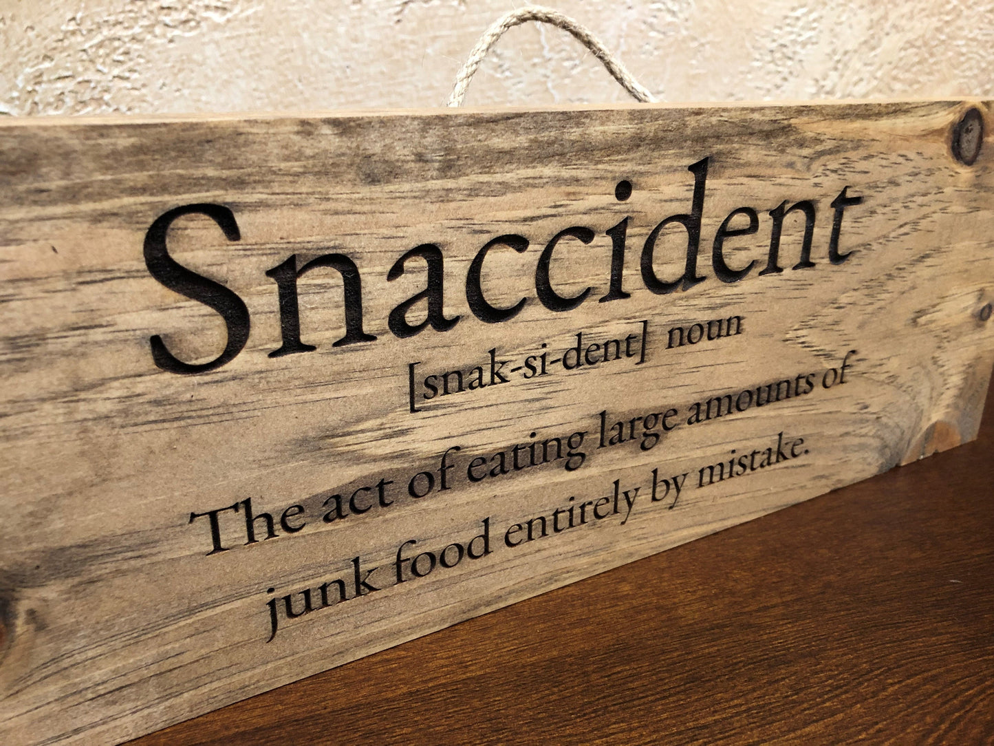 Snaccident Sign (16in x 5.5in)